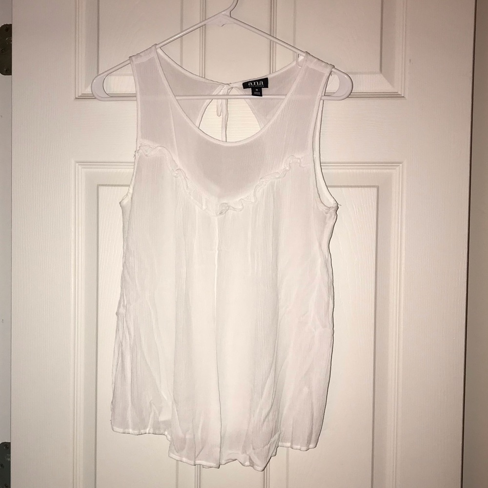 ANA white flowy sleeveless blouse